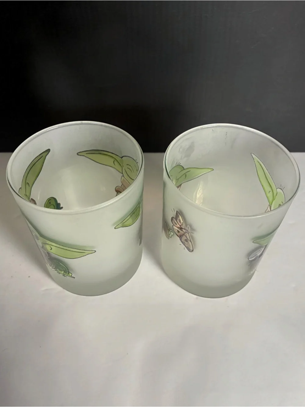 Star Wars Grogu Baby Yoda Frosted Glass Tumblers 8- 10oz Set of 2